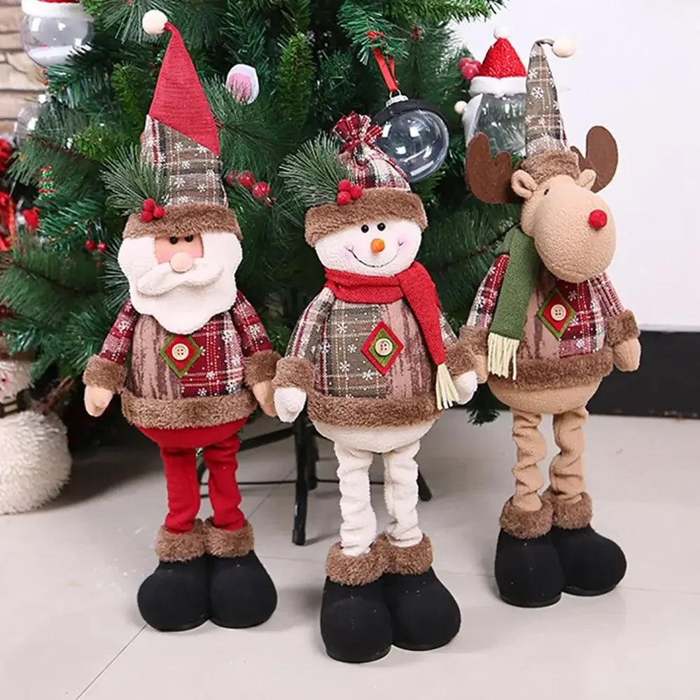 Elegant Santa Claus Doll with Intricately Styled Outfit and Warm Expressive Face