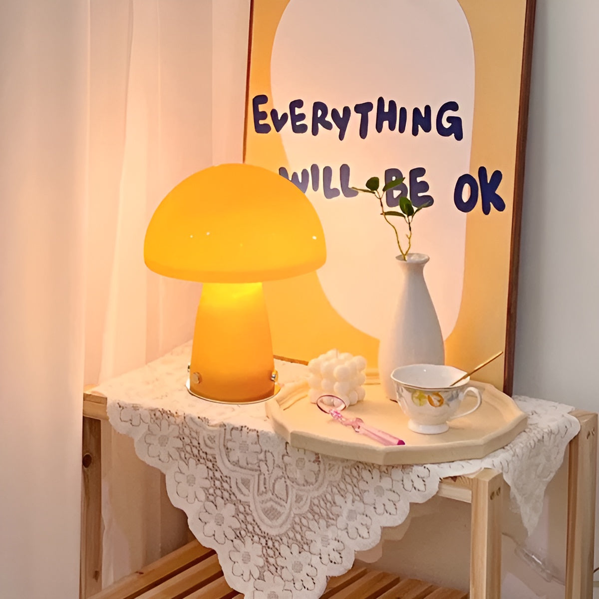 Elegant Scandinavian Mushroom Lamp