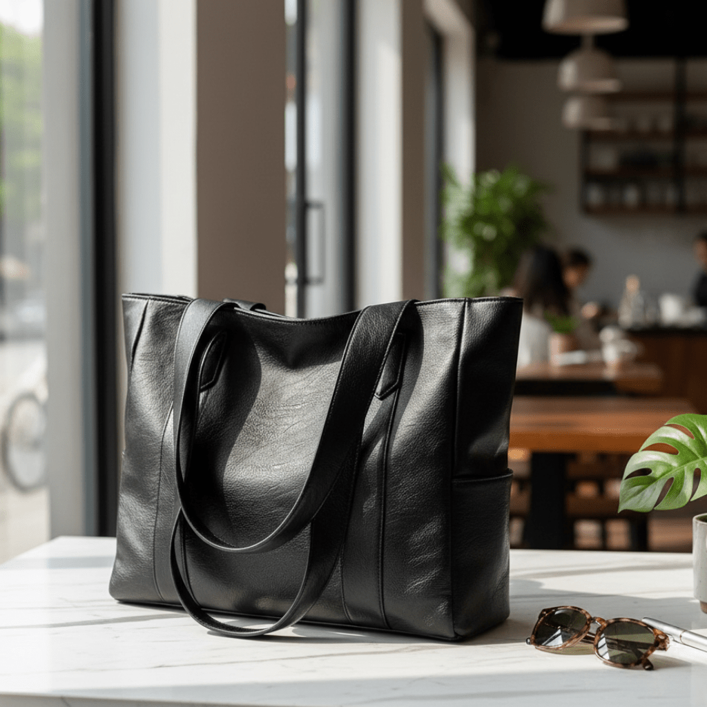 Elegant Shoulder Bag with Retro Style and Smooth Surface