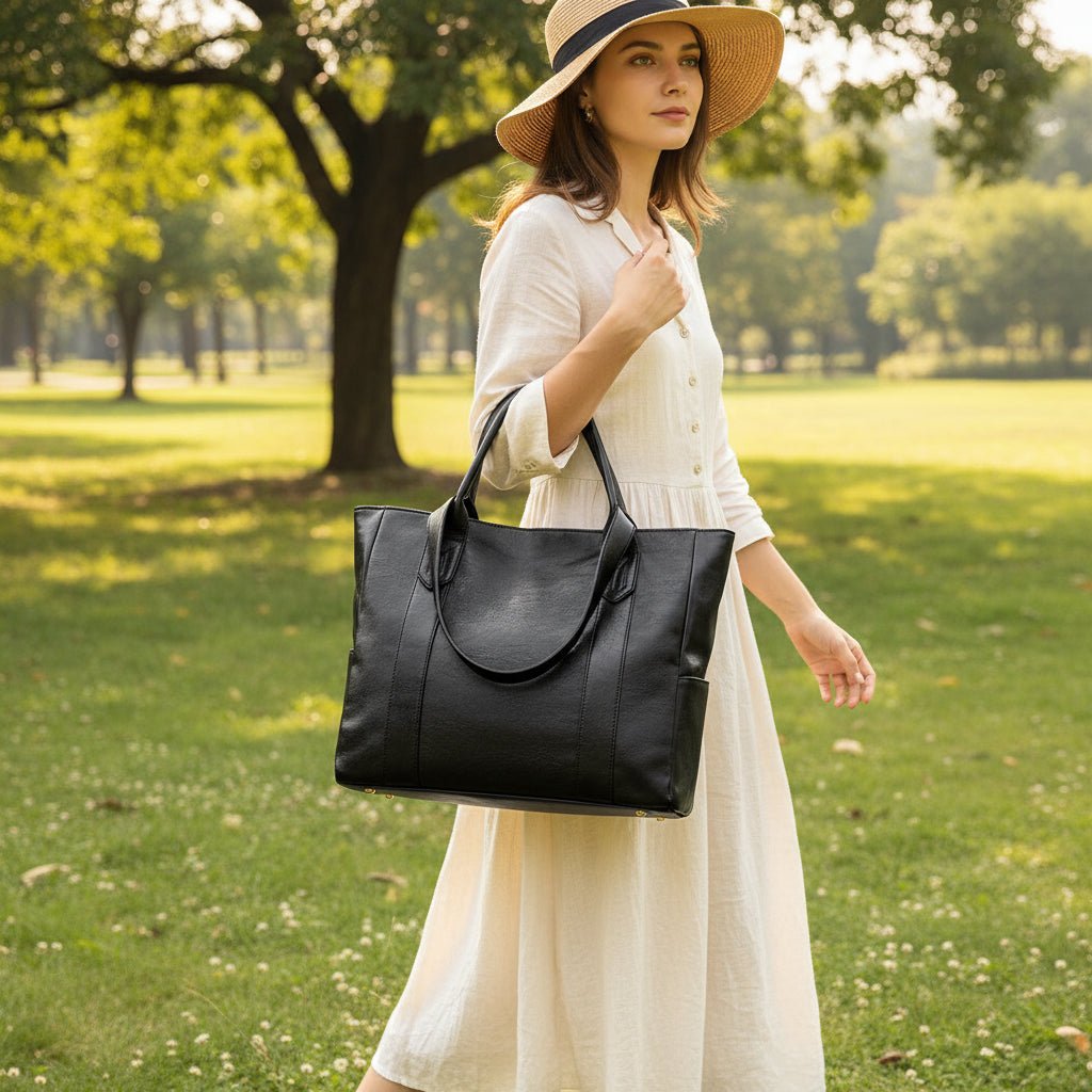 Elegant Shoulder Bag with Retro Style and Smooth Surface