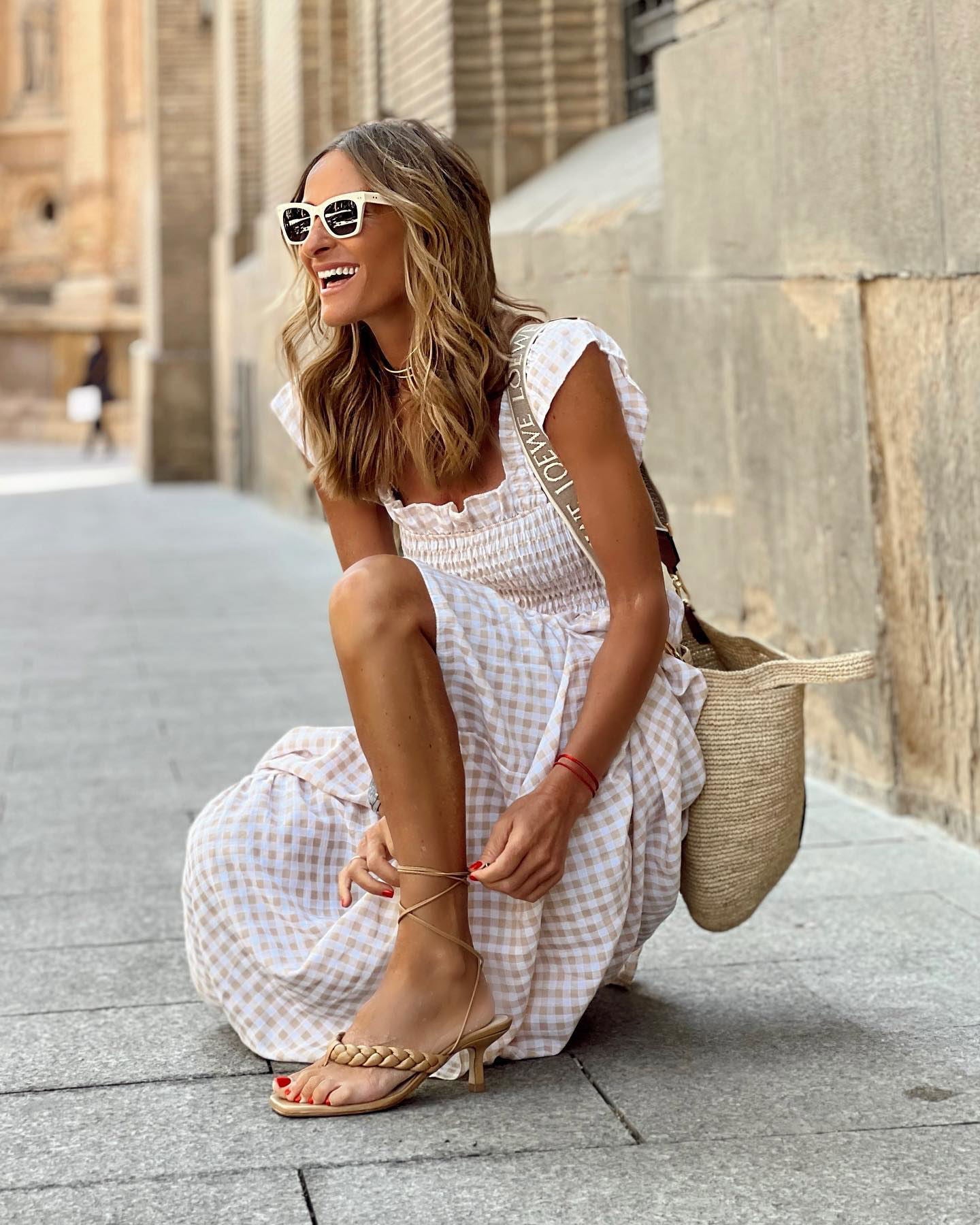 Elegant Sleeve Smocked Maxi Dress