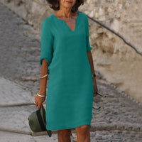 Elegant Summer Dress With V-Neck