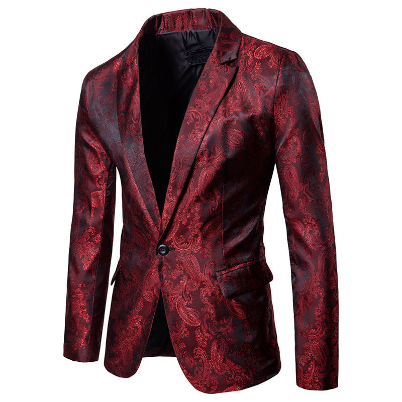 Elegant tuxedo blazer with jacquard pattern