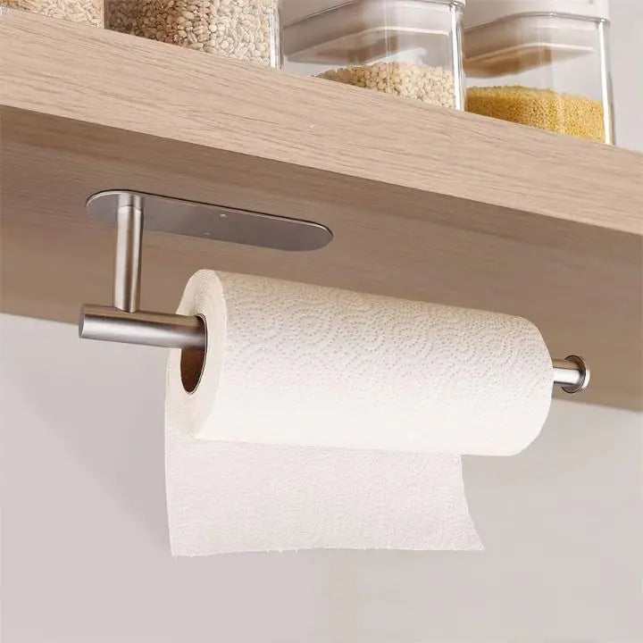 Elegant Wall Kitchen Paper Towel Holder – drill-free & space-saving
