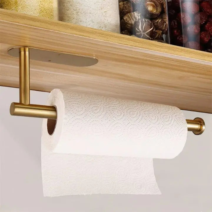 Elegant Wall Kitchen Paper Towel Holder – drill-free & space-saving