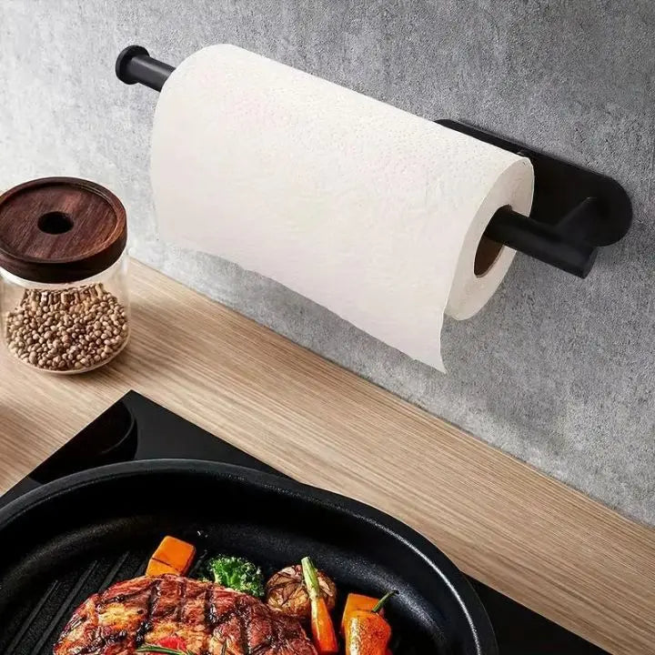 Elegant Wall Kitchen Paper Towel Holder – drill-free & space-saving