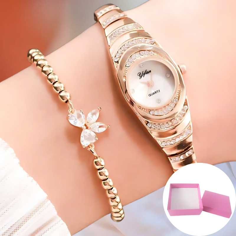 Elegant Watch: Elegant Modern Women's Watch With Gift Box