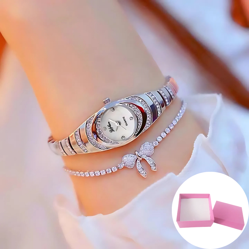 Elegant Watch: Elegant Modern Women's Watch With Gift Box