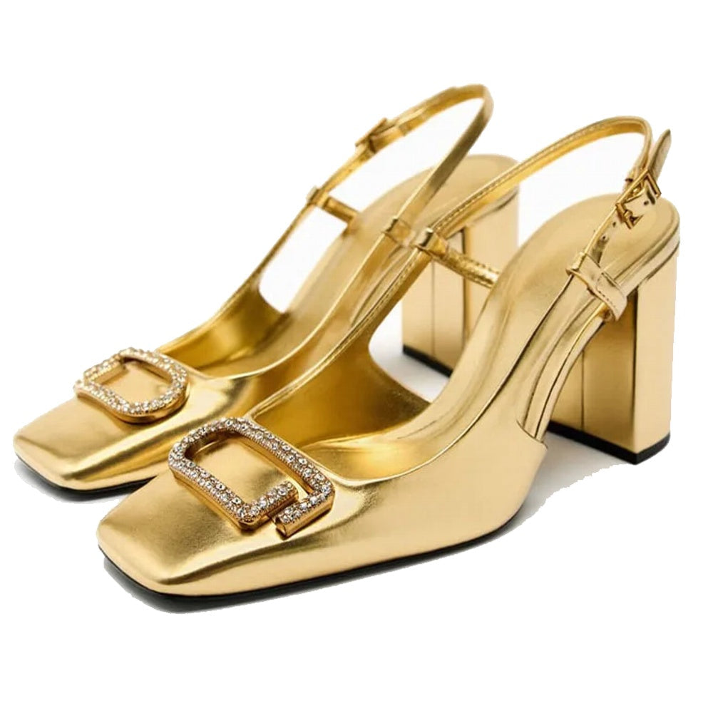 Elegant Women's Sling Back Shoes Modern Office High Heels
