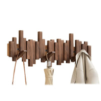 Elegant Wooden Coat Rack Piano Style - Walnut & Beech