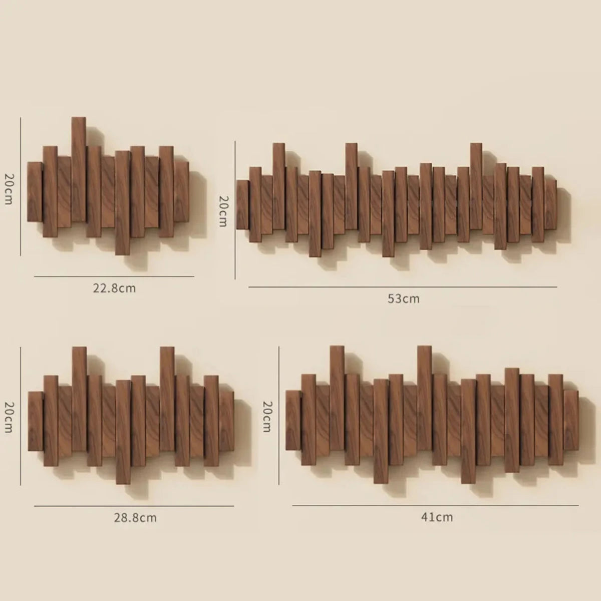 Elegant Wooden Coat Rack Piano Style - Walnut & Beech