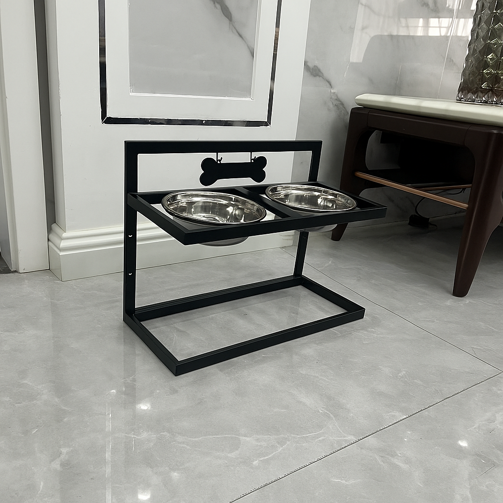 Elevated Dog Food Station - Stylish and Functional