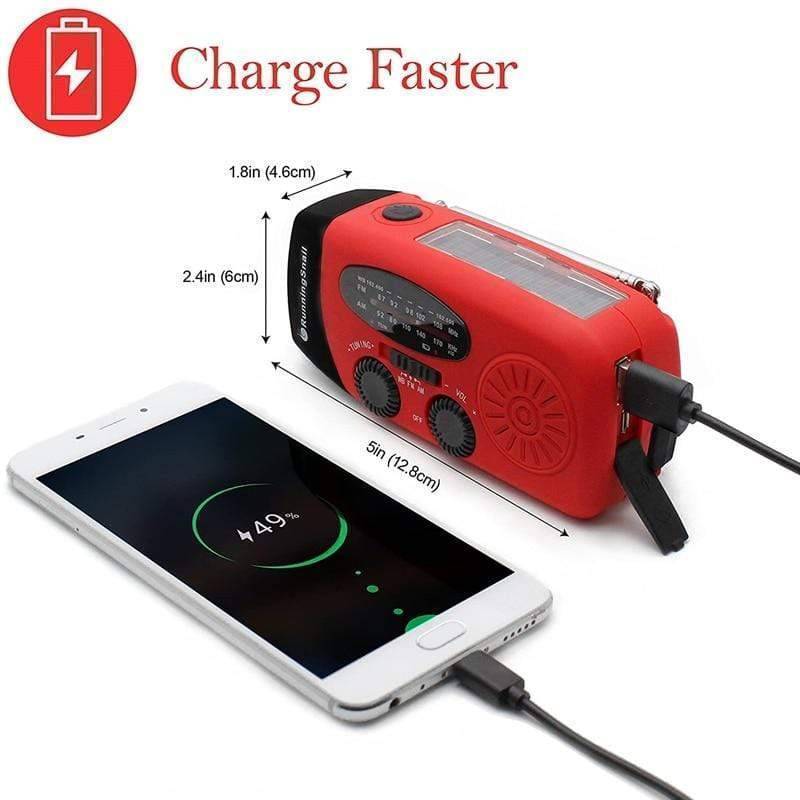 Emergency Hand Crank Radio with Flashlight & Power Bank
