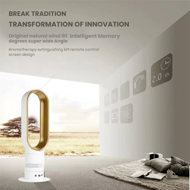 Energy-Efficient Bladeless Tower Fan for Safe Airflow