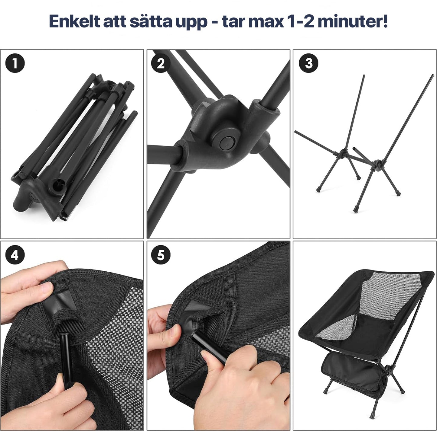 ErgoChair - foldable chair for beach, camping & leisure