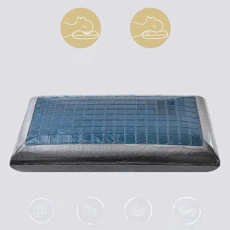 Ergonomic gel cooling pillow for restful sleep comfort