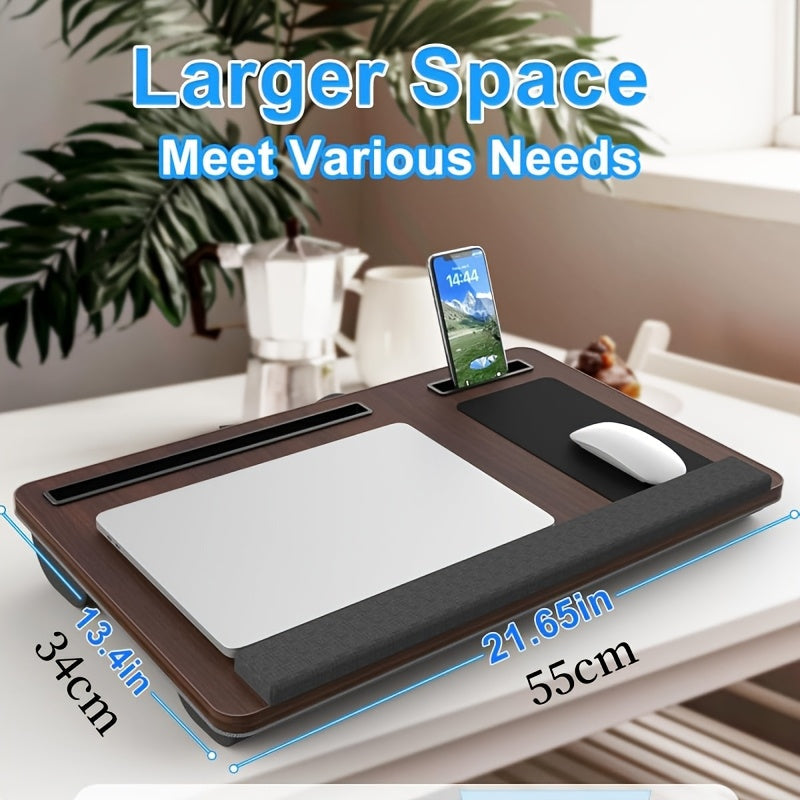 Ergonomic Laptop Holder with Wrist Support and Device Slots