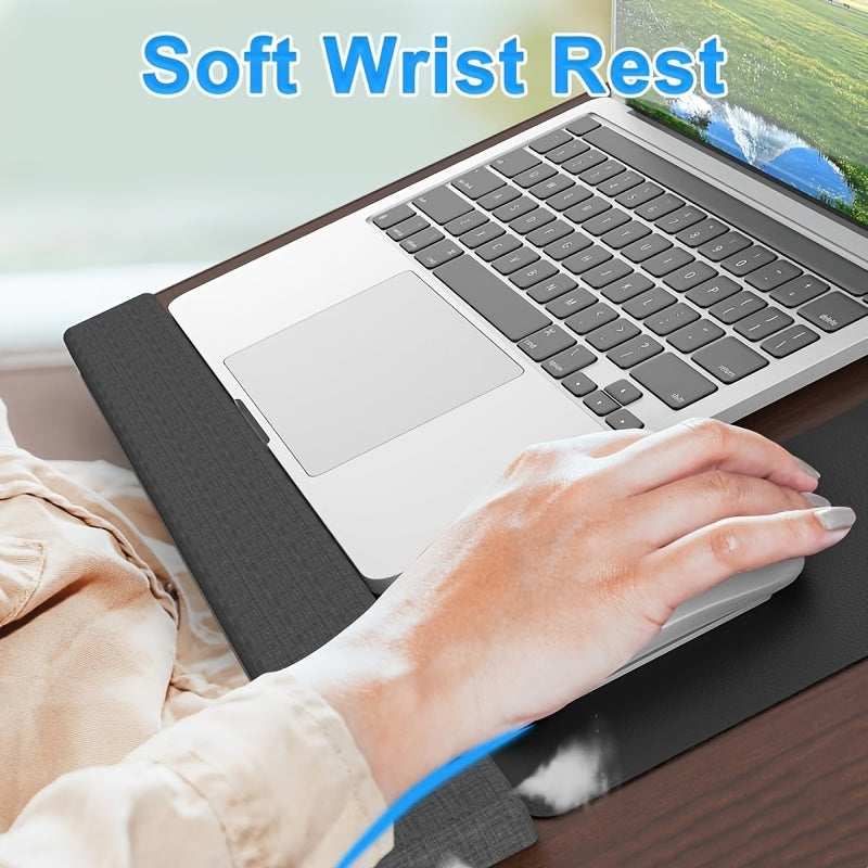 Ergonomic Laptop Holder with Wrist Support and Device Slots