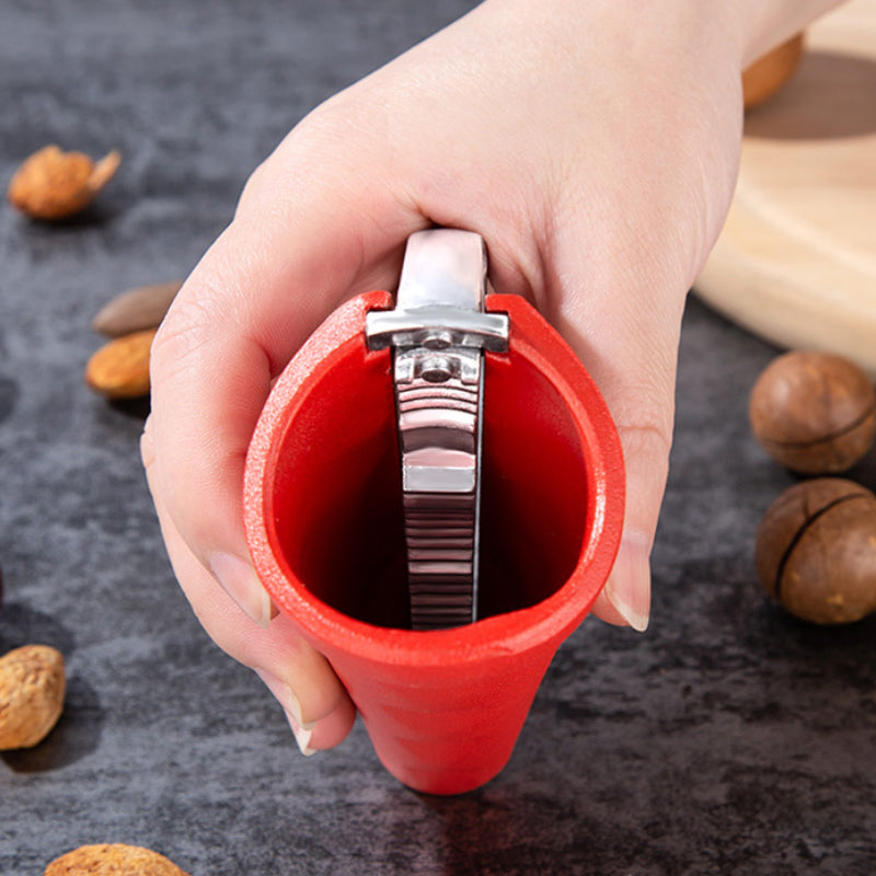 Ergonomic Nutcracker in Red and Black Aluminum