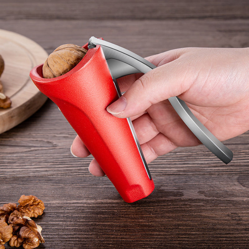 Ergonomic Nutcracker in Red and Black Aluminum