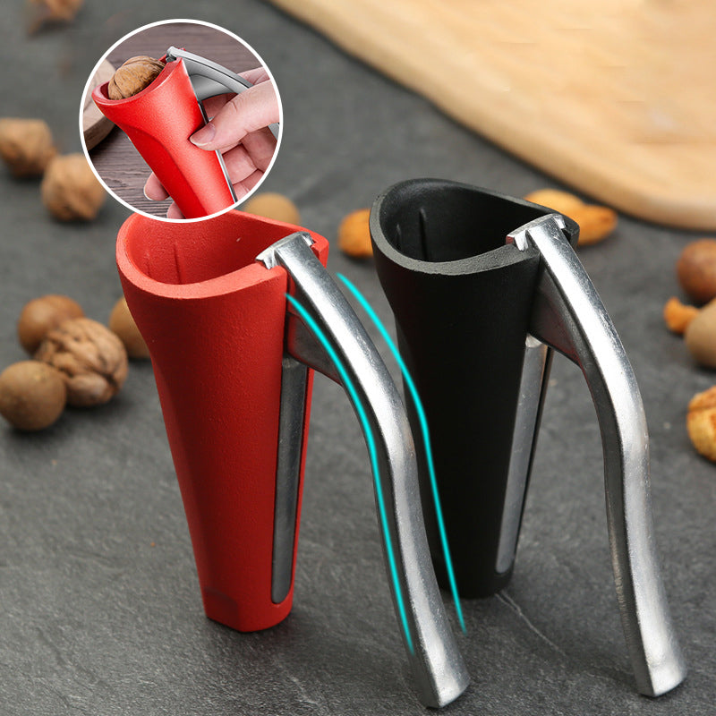 Ergonomic Nutcracker in Red and Black Aluminum