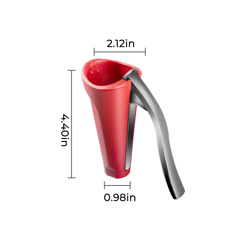 Ergonomic Nutcracker in Red and Black Aluminum