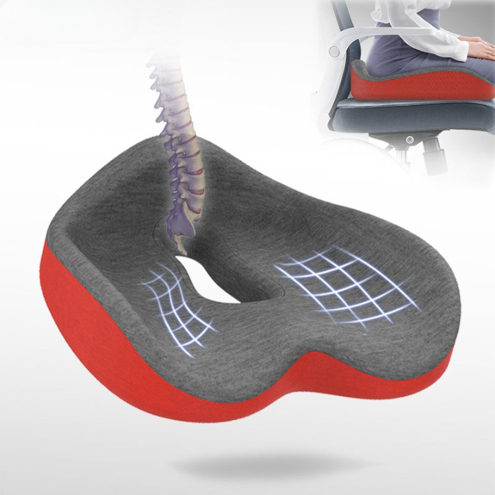 Ergonomic Orthopedic Seat Cushion in Memory Foam