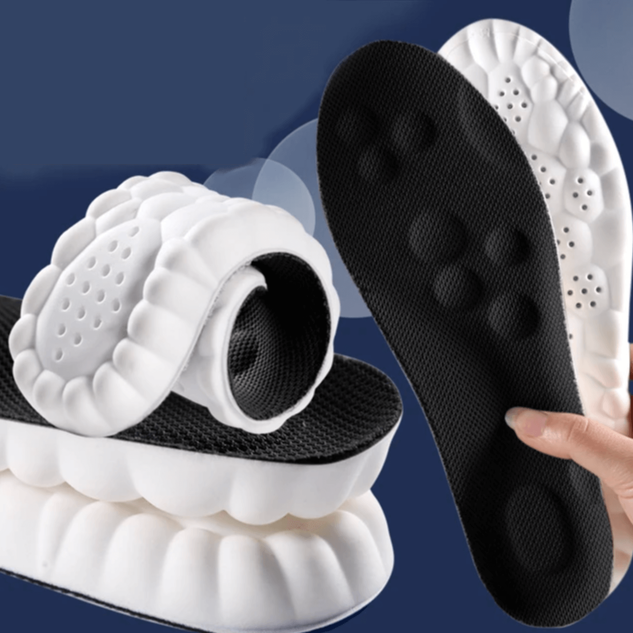 Ergonomic Shock-Absorbing Insoles for Running Shoes
