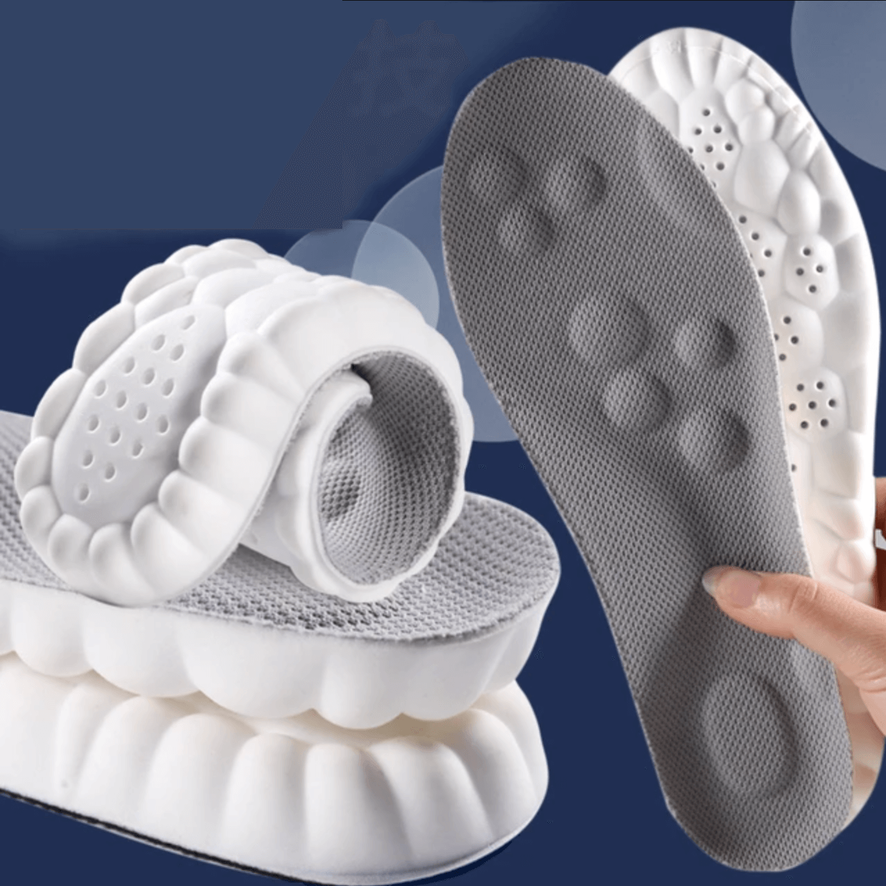 Ergonomic Shock-Absorbing Insoles for Running Shoes
