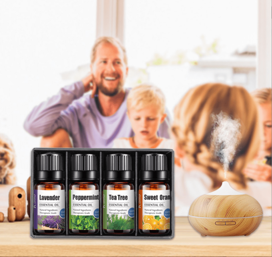 Essential Oil Kit (4 x 10 ml) - 100% Pure and Natural