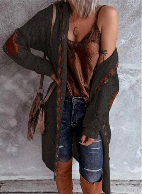 Evelyn | Stylish Long Cardigan - Comfy with Hood