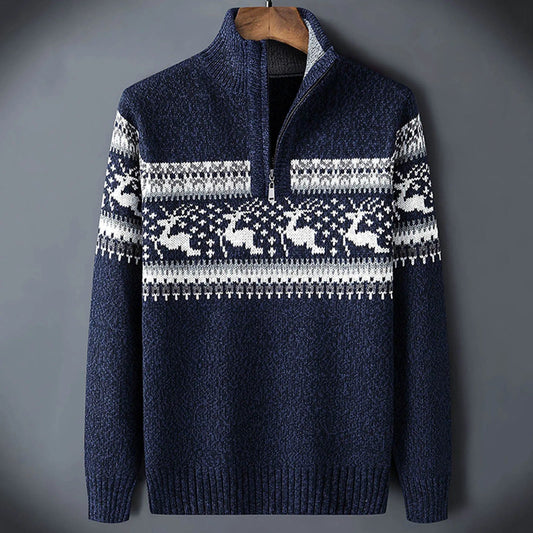 Fair Isle Half-Zip Sweater