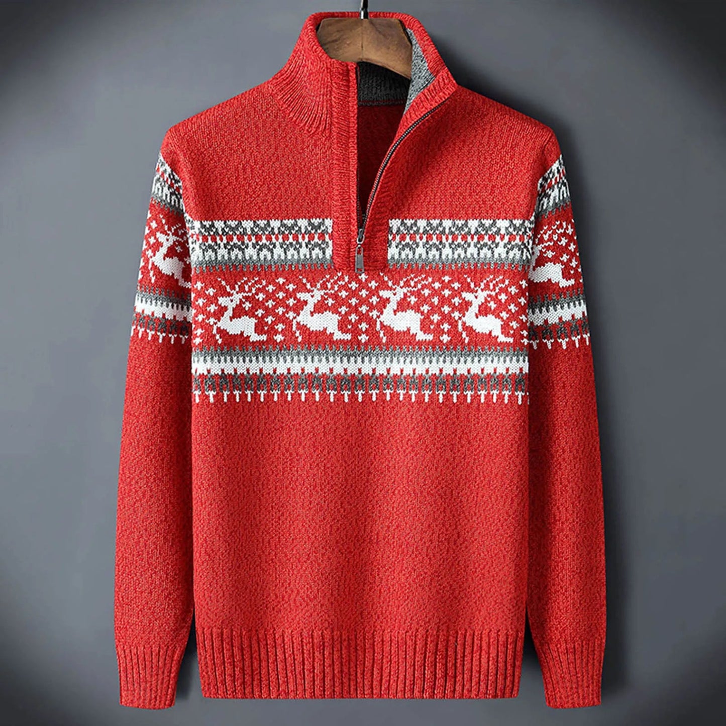 Fair Isle Half-Zip Sweater