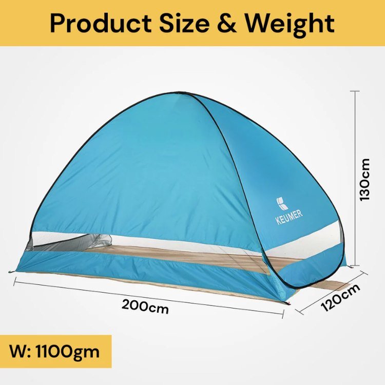 Family Pop-Up Beach Tent with UV and Wind Protection