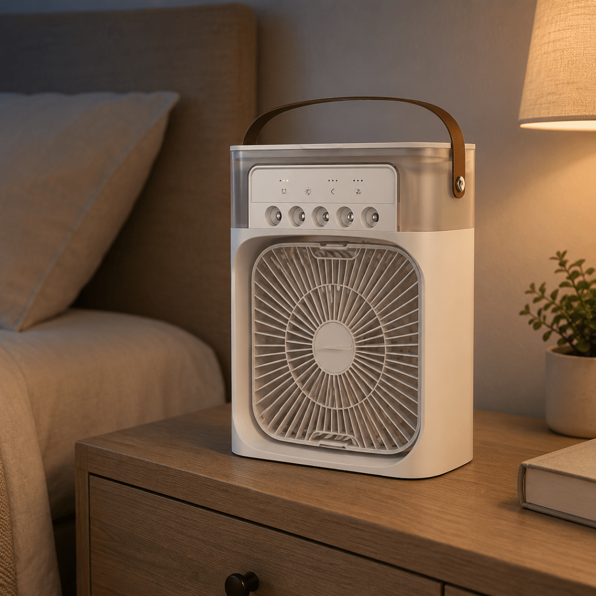 Fan with Cooling and Humidifying Function