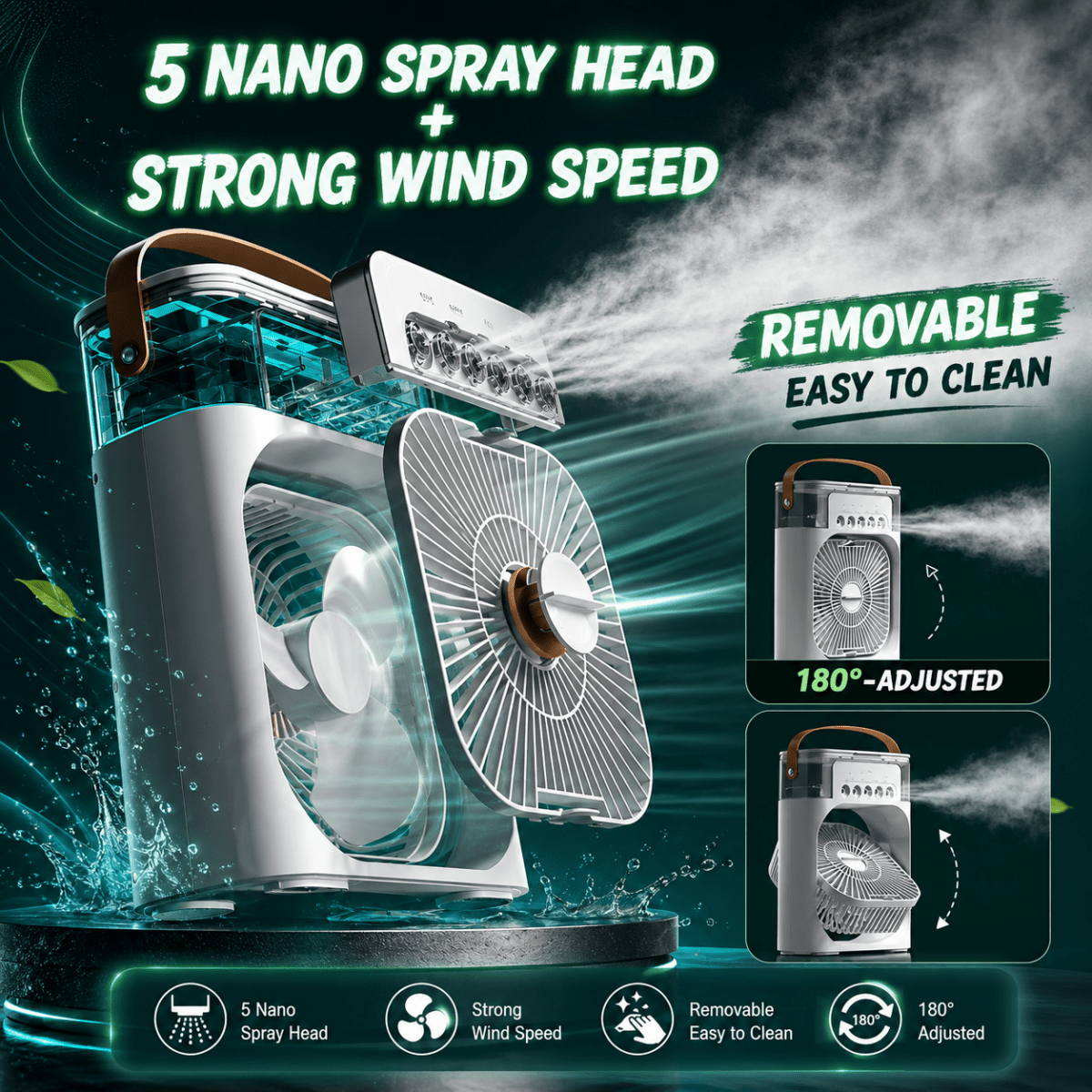 Fan with Cooling and Humidifying Function