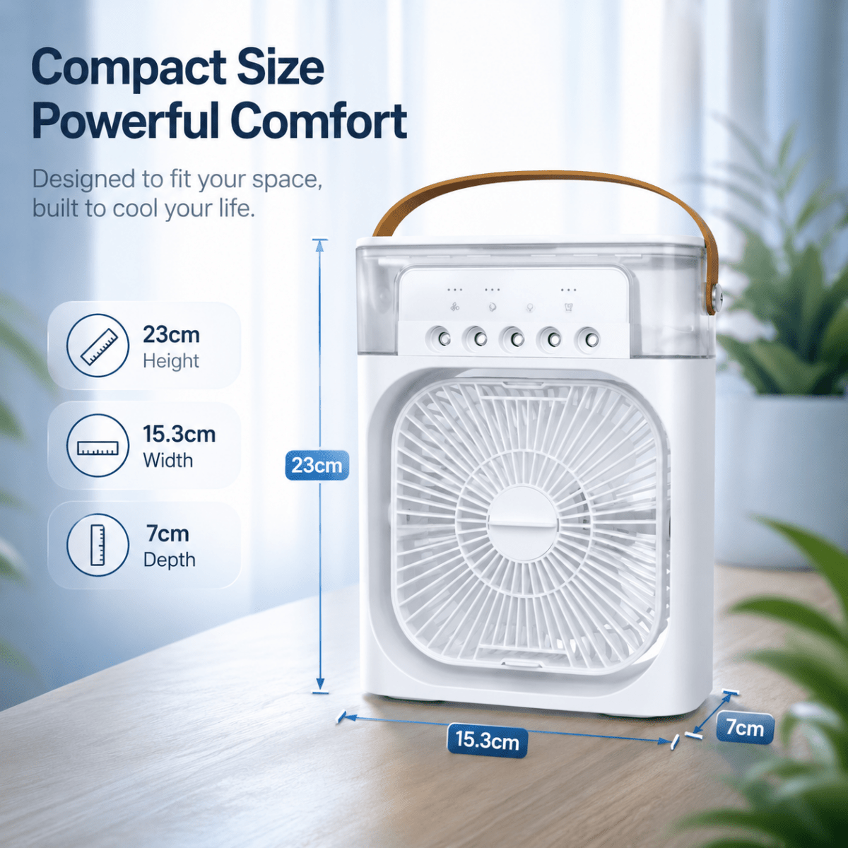 Fan with Cooling and Humidifying Function