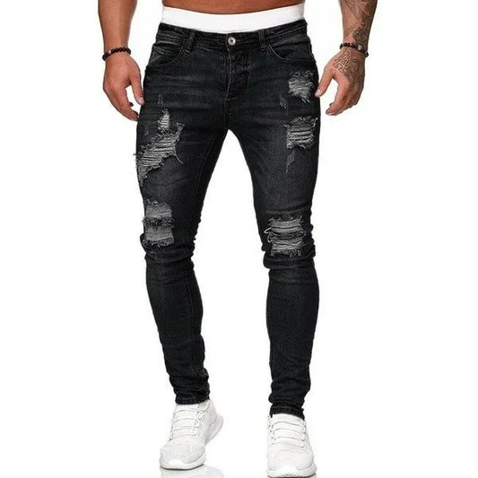 Flocked Skinny Jeans