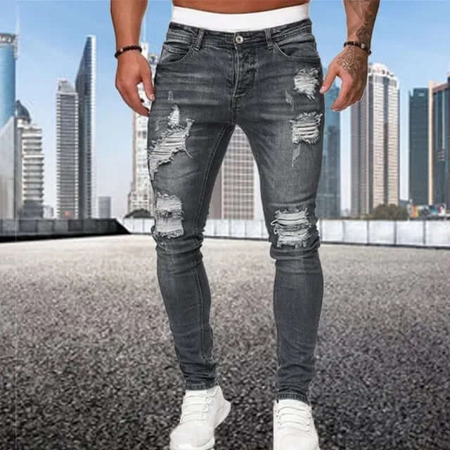 Flocked Skinny Jeans