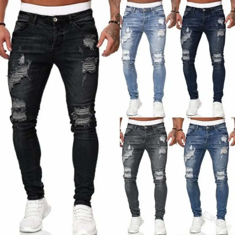 Flocked Skinny Jeans