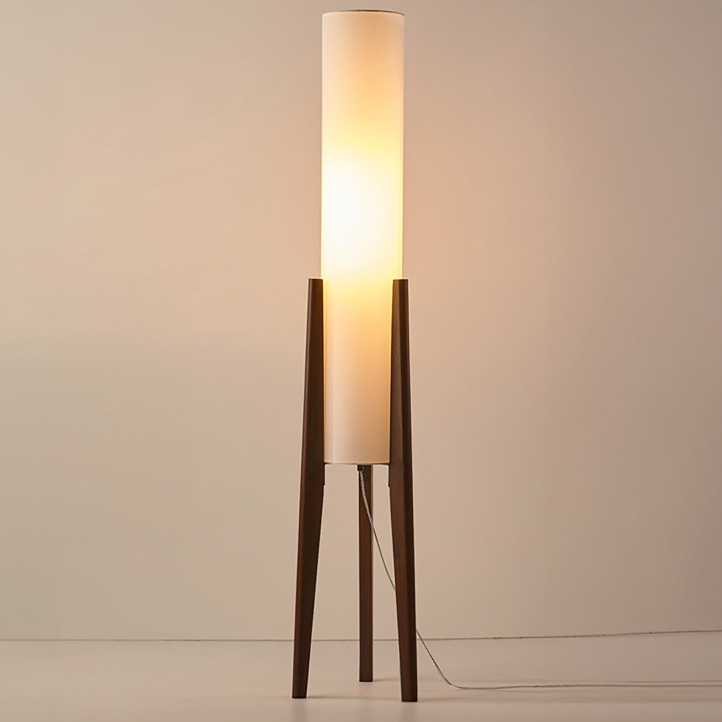 Floor Lamp Walnut Wood Scandinavian Style