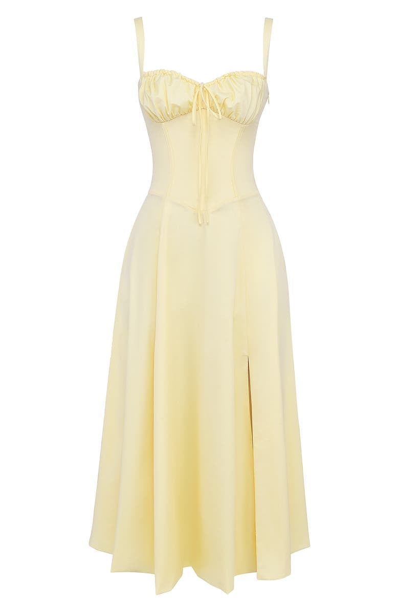 Floral Bustier Dress with Waist Shaping