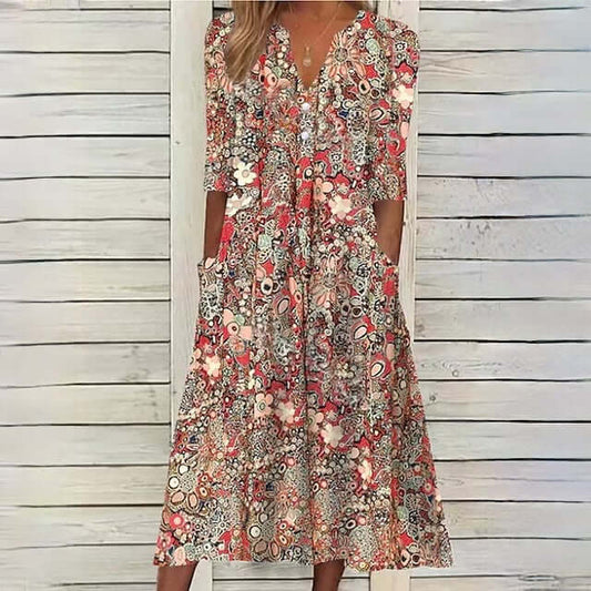 Floral Summer Dress with Elegant Design – Airy & Comfortable
