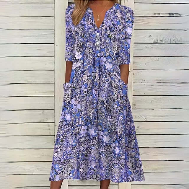 Floral Summer Dress with Elegant Design – Airy & Comfortable