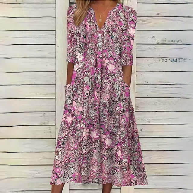 Floral Summer Dress with Elegant Design – Airy & Comfortable