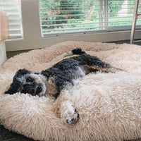 Fluffy Anxiety-Relieving Donut Dog Bed for All Dogs