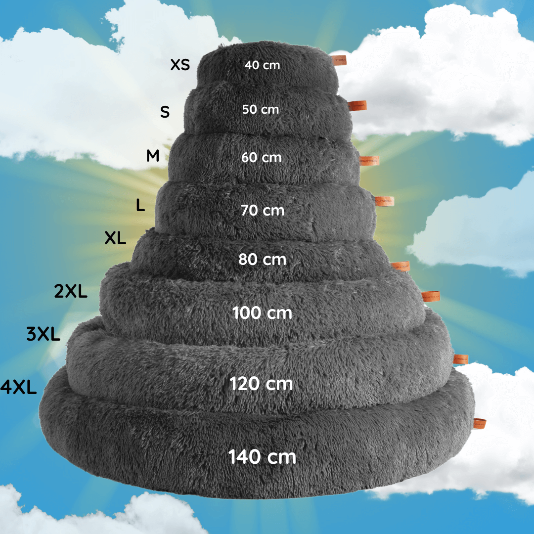 Fluffy Anxiety-Relieving Donut Dog Bed for All Dogs