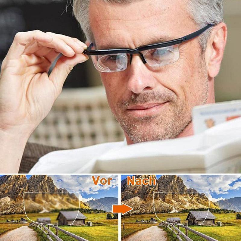 Focusing Reading Glasses Unisex | Adjustable Zoom Lens | Black