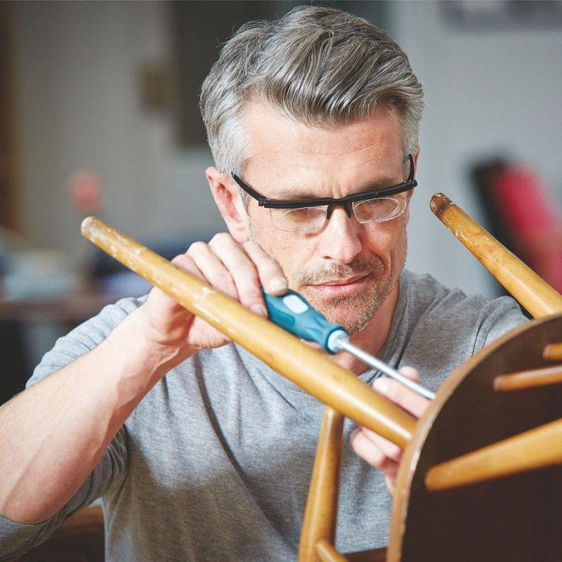 Focusing Reading Glasses Unisex | Adjustable Zoom Lens | Black