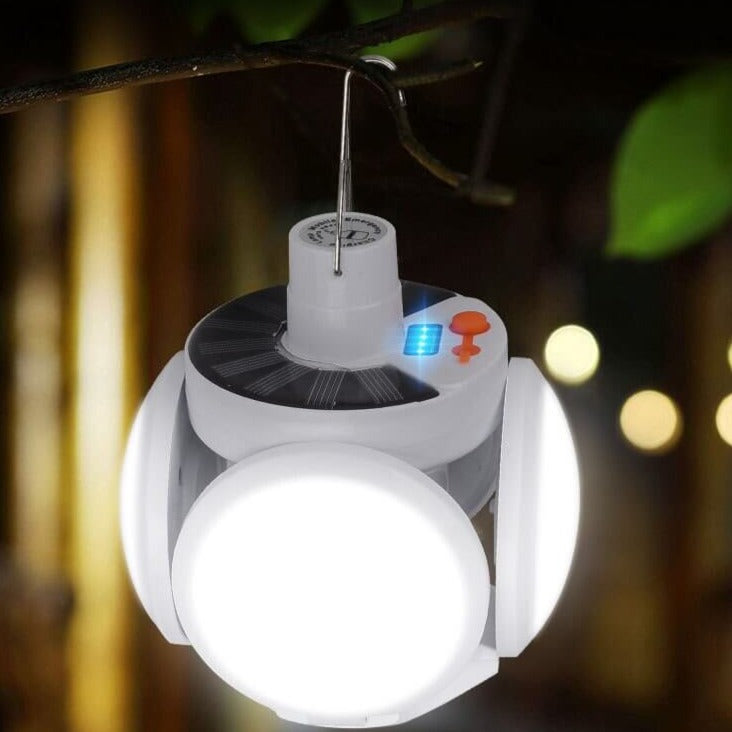 Foldable Solar LED Bulb for Camping and Outdoor Use